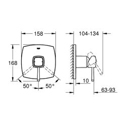 Grohe Grandera 1-Loch-Einhand-Brausebatterie Chrom, Fertigmontageset für Rapido SmartBo... GROHE-24259000 4005176758348 (Abb. 1)