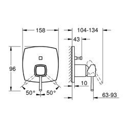 Grohe Grandera 1-Loch-Einhand-Wannenbatterie Chrom, Fertigmontageset für Rapido SmartBo... GROHE-24260000 4005176758362 (Abb. 1)