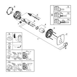 Grohe Grandera 1-Loch-Einhand-Wannenbatterie Chrom, Fertigmontageset für Rapido SmartBo... GROHE-24260000 4005176758362 (Abb. 1)