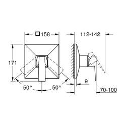 Grohe Allure Brilliant Einhand-Brausebatterie Chrom, Fertigmontageset für Rapido SmartB... GROHE-24277000 4005176759918 (Abb. 1)