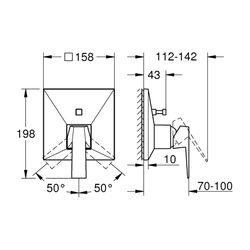 Grohe Allure Brilliant Einhand-Wannenbatterie Supersteel, Wandmontage, Fertigmontageset... GROHE-24279DC0 4005176759963 (Abb. 1)