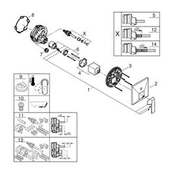 Grohe Allure Brilliant Einhand-Wannenbatterie Supersteel, Wandmontage, Fertigmontageset... GROHE-24279DC0 4005176759963 (Abb. 1)