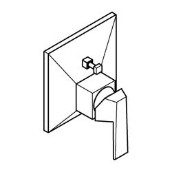 Grohe Allure Brilliant Einhand-Wannenbatterie Supersteel, Wandmontage, Fertigmontageset... GROHE-24279DC0 4005176759963 (Abb. 1)