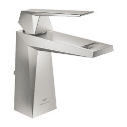 Grohe Allure Brilliant 1-Loch-Waschtischbatterie Einhand M-Size Supersteel, 1 1/4" Zugs... GROHE-24341DC0 4005176759680 (Abb. 1)
