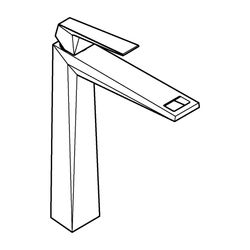 Grohe Allure Brilliant 1-Loch-Waschtischbatterie Einhand XL-Size Hard Graphite gebürste... GROHE-24346AL0 4005176759819 (Abb. 1)