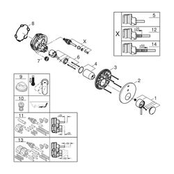 Grohe Atrio Einhand-Wannenbatterie Chrom, Fertigmontageset für Rapido SmartBox... GROHE-24355000 4005176762079 (Abb. 1)