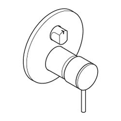 Grohe Atrio Einhandbatterie Warm Sunset, Fertigmontageset für 3-Wege-Umstellung, für Ra... GROHE-24356DC0 4005176761164 (Abb. 1)