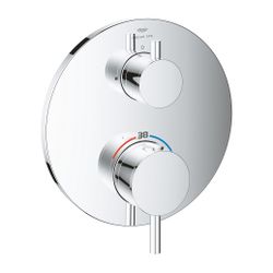 Grohe Atrio Thermostat-Brausebatterie Chrom, Fertigmontageset für Rapido SmartBox... GROHE-24357000 4005176762093 (Abb. 1)