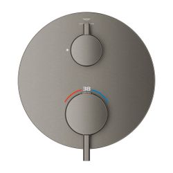 Grohe Atrio Thermostat-Brausebatterie Hard Graphite gebürstet, Fertigmontageset für Rap... GROHE-24357AL0 4005176761188 (Abb. 1)