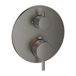 Grohe Atrio Thermostat-Brausebatterie Hard Graphite gebürstet, Fertigmontageset für Rap... GROHE-24357AL0 4005176761188 (Abb. 1)