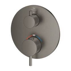 Grohe Atrio Thermostat-Brausebatterie Hard Graphite gebürstet, Fertigmontageset für Rap... GROHE-24357AL0 4005176761188 (Abb. 1)