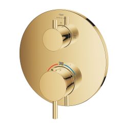 Grohe Atrio Thermostat-Brausebatterie Cool Sunrise, mit integrierter 2-Wege-Umstellung,... GROHE-24358GL0 4005176761379 (Abb. 1)