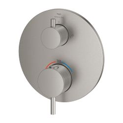 Grohe Atrio Thermostat-Wannenbatterie Supersteel, mit integrierter 2-Wege-Umstellung, F... GROHE-24359DC0 4005176761409 (Abb. 1)