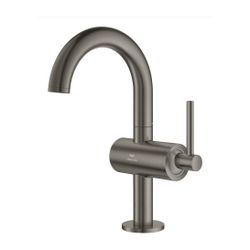 Grohe Atrio 1-Loch-Einhand-Waschtischbatterie, M-Size, Hard Graphite gebürstet, schwenk... GROHE-24363AL0 4005176760891 (Abb. 1)