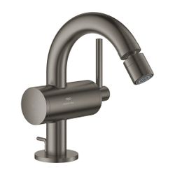 Grohe Atrio 1-Loch-Einhand-Bidetbatterie, Hard Graphite gebürstet, Zugstangen-Ablaufgar... GROHE-24364AL0 4005176760938 (Abb. 1)