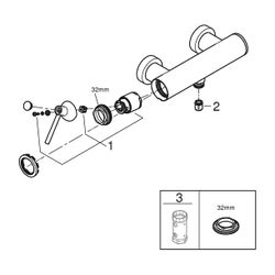 Grohe Atrio Einhand-Brausebatterie Chrom, Wandmontage... GROHE-24366000 4005176762239 (Abb. 1)