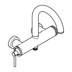 Grohe Atrio Einhand-Wannenbatterie Hard Graphite gebürstet, Wandmontage... GROHE-24367AL0 4005176761065 (Abb. 1)