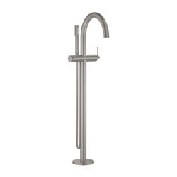 Grohe Atrio Einhand-Wannenbatterie Supersteel, Fertigmontageset, Bodenmontage, mit Brau... GROHE-24368DC0 4005176761133 (Abb. 1)