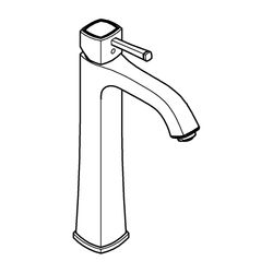 Grohe Grandera Einhand-Waschtischbatterie, XL-Size, Chrom, freistehende Waschschüsseln,... GROHE-24371000 4005176758164 (Abb. 1)
