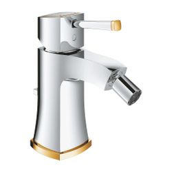 Grohe Grandera 1-Loch-Einhand-Bidetbatterie Chrom/Gold, 1 1/4" Zugstangen-Garnitur... GROHE-24372IG0 4005176758218 (Abb. 1)