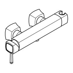 Grohe Grandera 1-Loch-Einhand-Brausebatterie Wandmontage, Chrom, integrierter Handbraus... GROHE-24373000 4005176758232 (Abb. 1)
