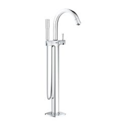 Grohe Grandera Einhand-Wannenbatterie, Chrom, Bodenmontage, Fertigmontageset für 45984,... GROHE-24375000 4005176758300 (Abb. 1)