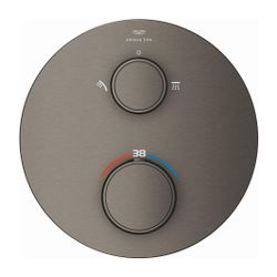Grohe Atrio PC Thermostat-Brausebatterie Hard Graphite gebürstet mit 2-Wege-Umstellung ... GROHE-24396AL0 4005176786242 (Abb. 1)