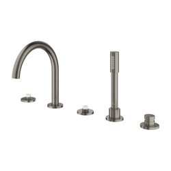Grohe Atrio PC 5-Loch-Wannenkombination Hard Graphite gebürstet für Hebelgriffe... GROHE-25224AL0 4005176508912 (Abb. 1)