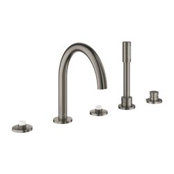 Grohe Atrio PC 5-Loch-Wannenkombination Hard Graphite gebürstet für Hebelgriffe... GROHE-25224AL0 4005176508912 (Abb. 1)