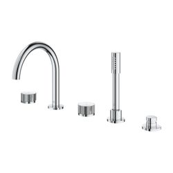 Grohe Atrio PC 5-Loch-Wannenkombination Chrom Knopfbetätigung mit Einlagen... GROHE-25226000 4005176508554 (Abb. 1)