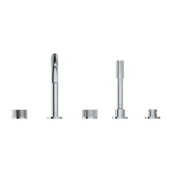 Grohe Atrio PC 5-Loch-Wannenkombination Chrom Knopfbetätigung mit Einlagen... GROHE-25226000 4005176508554 (Abb. 1)