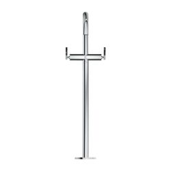 Grohe Atrio PC Wannenbatterie Chrom für Hebelgriffe, Bodenmontage, Fertigmontageset für... GROHE-25227000 4005176508356 (Abb. 1)
