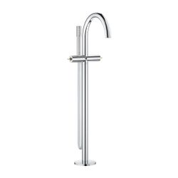 Grohe Atrio PC Wannenbatterie Chrom für Hebelgriffe, Bodenmontage, Fertigmontageset für... GROHE-25227000 4005176508356 (Abb. 1)