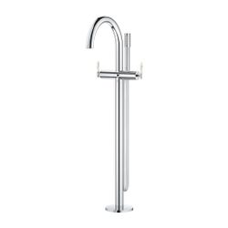 Grohe Atrio PC Wannenbatterie Chrom für Hebelgriffe, Bodenmontage, Fertigmontageset für... GROHE-25227000 4005176508356 (Abb. 1)