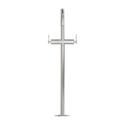 Grohe Atrio PC Wannenbatterie Supersteel für Hebelgriffe, Bodenmontage, Fertigmontagese... GROHE-25227DC0 4005176508257 (Abb. 1)