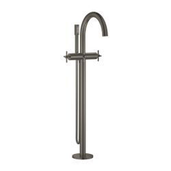 Grohe Atrio Wannenbatterie, Hard Graphite gebürstet, Bodenmontage, Fertigmontageset, mi... GROHE-25272AL0 4005176761485 (Abb. 1)