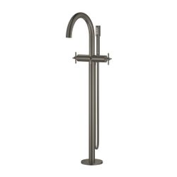 Grohe Atrio Wannenbatterie, Hard Graphite gebürstet, Bodenmontage, Fertigmontageset, mi... GROHE-25272AL0 4005176761485 (Abb. 1)