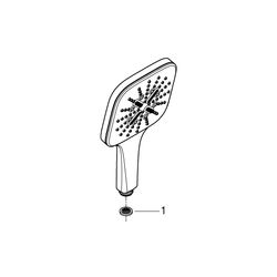 Grohe Vitalio SmartActive 130 Cube Handbrause 3 Strahlarten, QuickFix, Chrom, 26595000... GROHE-26595000 4005176486487 (Abb. 1)