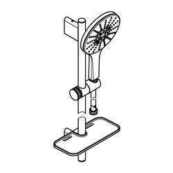 Grohe Vitalio SmartActive 150 Brausestangenset 3 Strahlarten Chrom QuickFix, 26598000... GROHE-26598000 4005176486517 (Abb. 1)