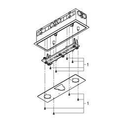 Grohe Rainshower Aqua Rohbau-Set klein, für Deckenbrausen, 320x100mm, für 2 Wasserwege... GROHE-26739000 4005176644641 (Abb. 1)