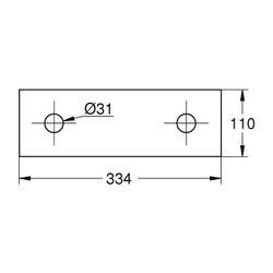 Grohe Rainshower Aqua Abdeckhaube für 2 Strahlbilder Deckenbrause, Chrom, ohne Rohbau-S... GROHE-26785000 4005176681608 (Abb. 1)