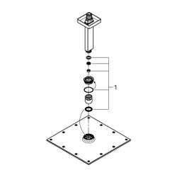 Grohe Rainshower Aqua Kopfbrauseset 230, Deckenauslass 154mm, 1 Strahlart, 9,5l/min Dur... GROHE-26859000 4005176758836 (Abb. 1)