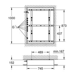 Grohe Rainshower Aqua Rohbauset 40", für den Einbau der Rainshower F-Series 40" AquaSym... GROHE-26865000 4005176758898 (Abb. 1)