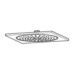 Grohe Rainshower Aqua Kopfbrause 10", 1 Strahlart, Metall, 254x254mm, 9,5l/min Durchflu... GROHE-26872000 4005176759161 (Abb. 1)