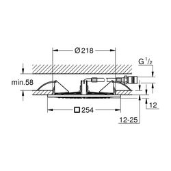 Grohe Rainshower Aqua Deckenbrause 10" 254x254mm, Chrom, 1 Strahlart... GROHE-26874000 4005176759192 (Abb. 1)