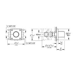 Grohe Rapid Unterputzventil Grohtherm F 1-fach Fertigmontageset für o C, Chrom... GROHE-26879000 4005176759253 (Abb. 1)