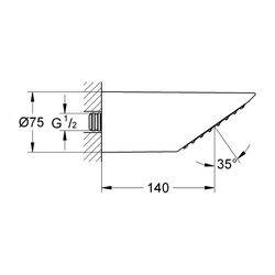 Grohe Rainshower Aqua Kopfbrause 75, Chrom... GROHE-26890000 4005176759420 (Abb. 1)