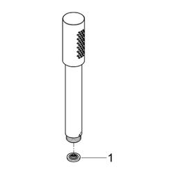 Grohe Rainshower Aqua Handbrause Stick Metall 1 Strahl 9,5l/min, Chrom, Durchflusskonst... GROHE-26891000 4005176759437 (Abb. 1)
