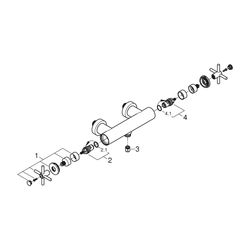 Grohe Atrio Brausebatterie, Warm Sunset, Wandmontage, mit Kreuzgriffen... GROHE-26895DA0 4005176760785 (Abb. 1)
