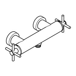 Grohe Atrio Brausebatterie, Warm Sunset, Wandmontage, mit Kreuzgriffen... GROHE-26895DA0 4005176760785 (Abb. 1)